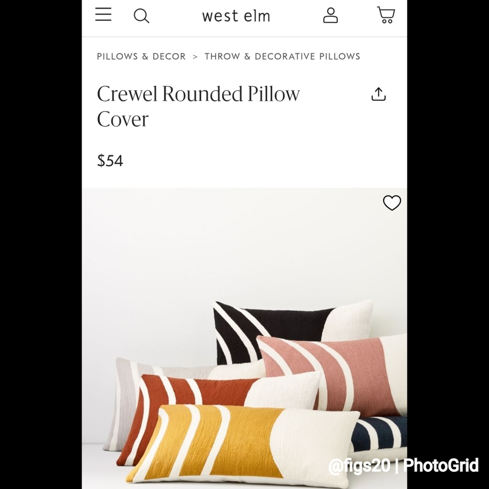 NWT West Elm Crewel Rounded Pillow Covers Set - Picture 6 of 6